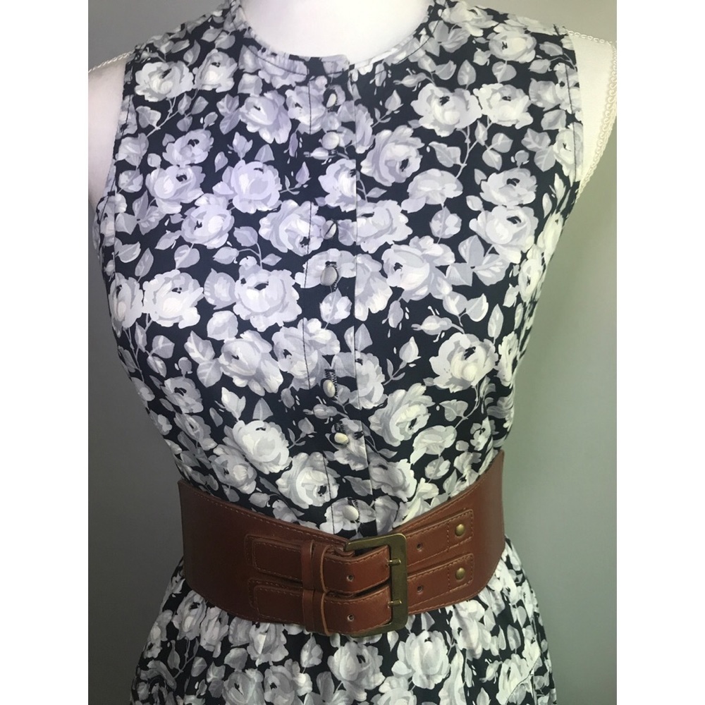 {Vintage} Floral Two Piece Top & Skirt Set - Picture 7 of 8